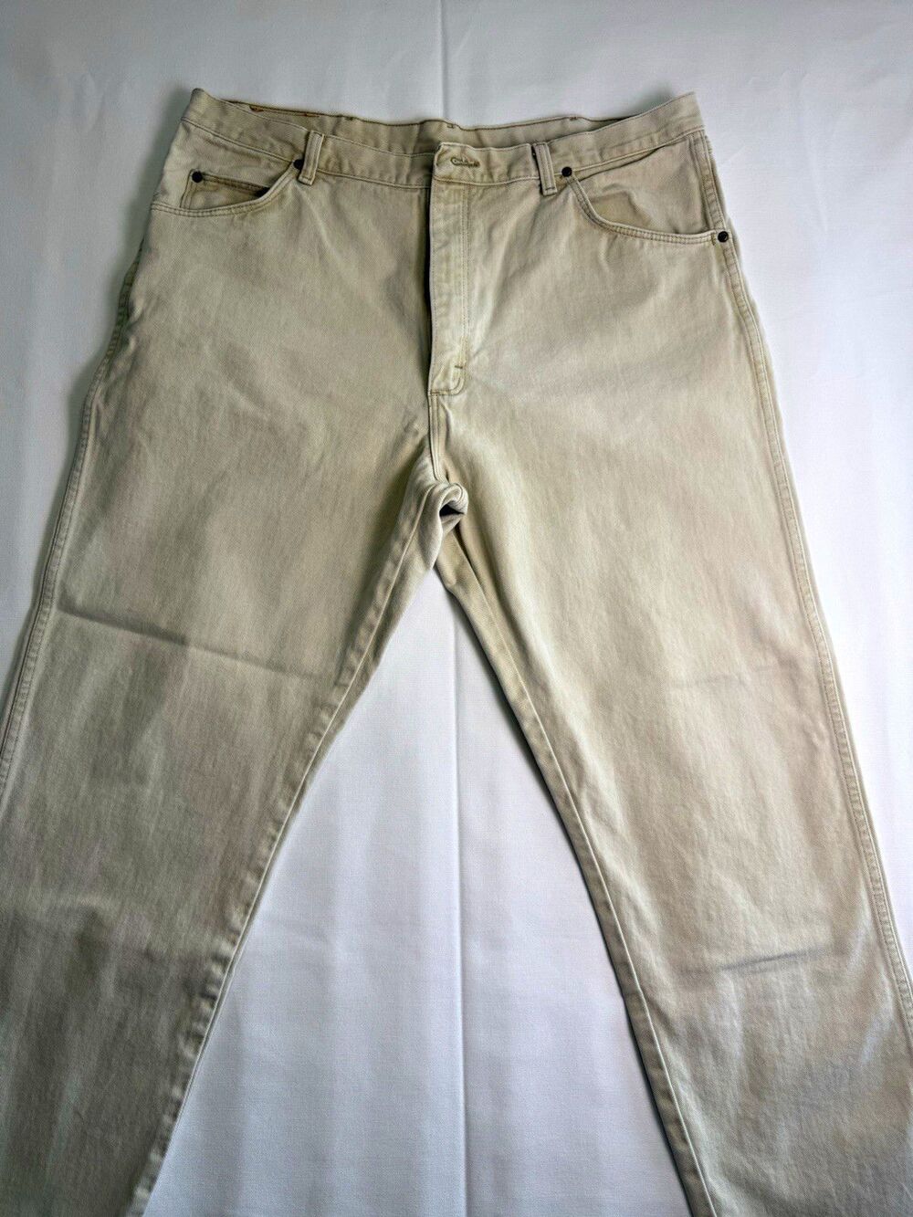 Wrangler Women's Beige Light Wash Straight Leg Denim Jeans 40x30